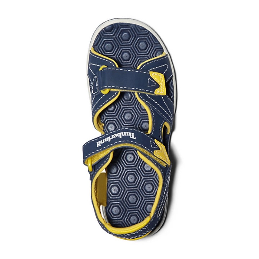 Enfant Timberland | Timberland Junior Adventure Seeker 2 Strap Bleu Marine Jaune