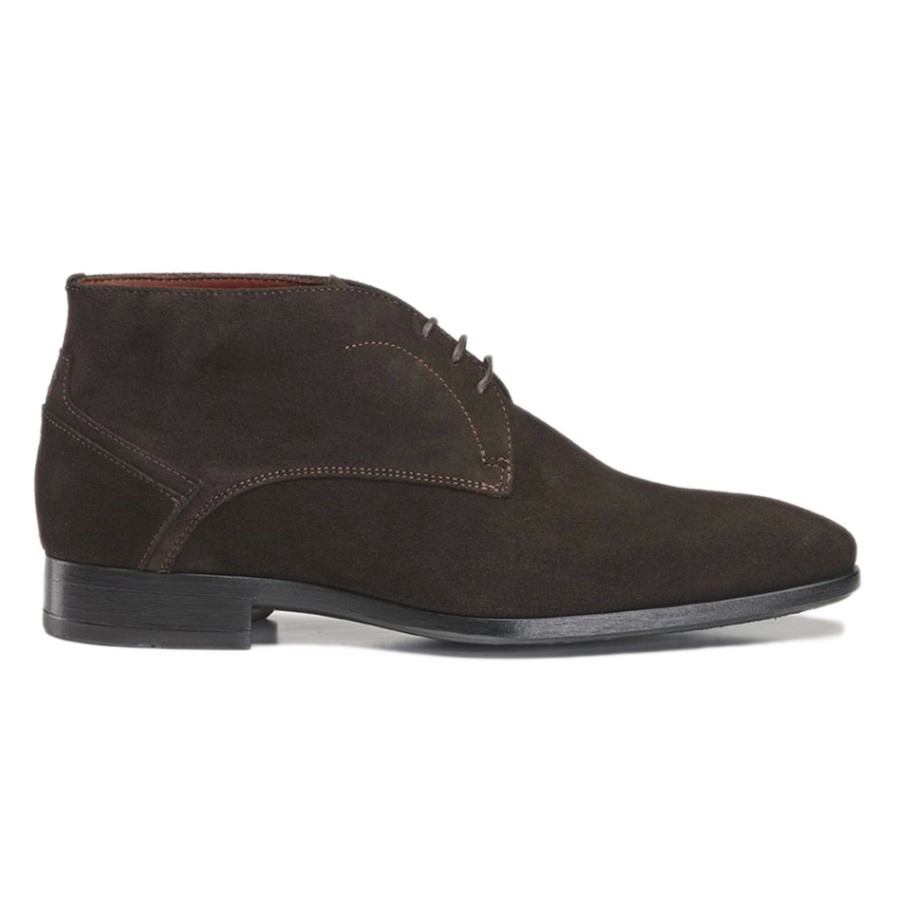 Homme Greve | Chaussure De Ville Greve Ribolla Chelsea Dark Brown Velvet