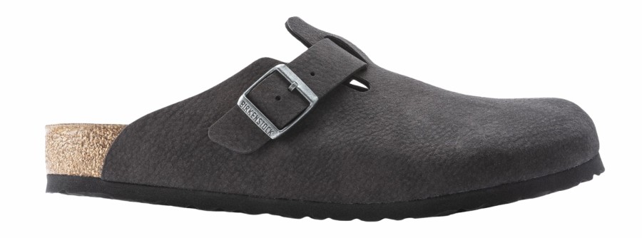 Homme Birkenstock | Sabots Birkenstock Homme Boston Bs Desert Dust Black Narrow Sabots