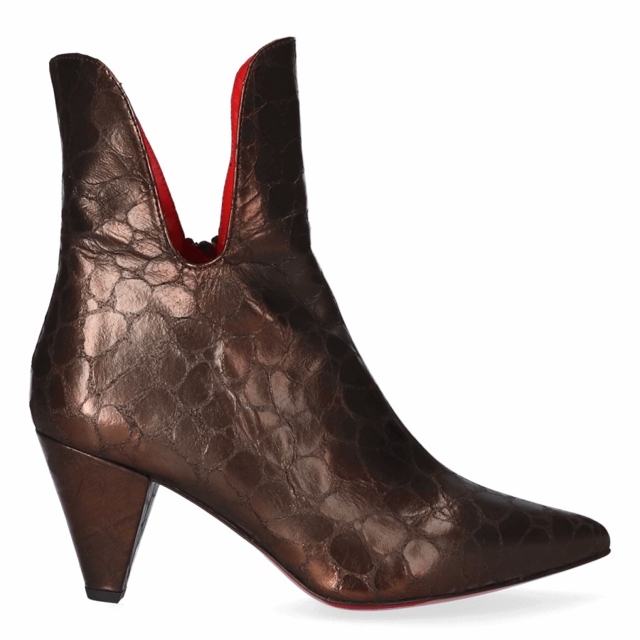 Femme Jan Jansen | Bottines Jansen Women Louise Coco Metal Cam Testa Di Moro