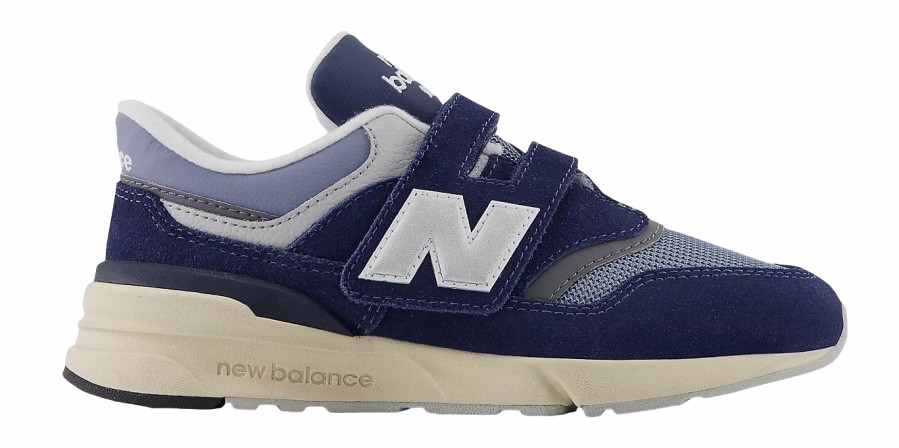 Enfant New Balance | Baskets New Balance Enfant Pz997 Rv1 Nb Navy Silver Metallic