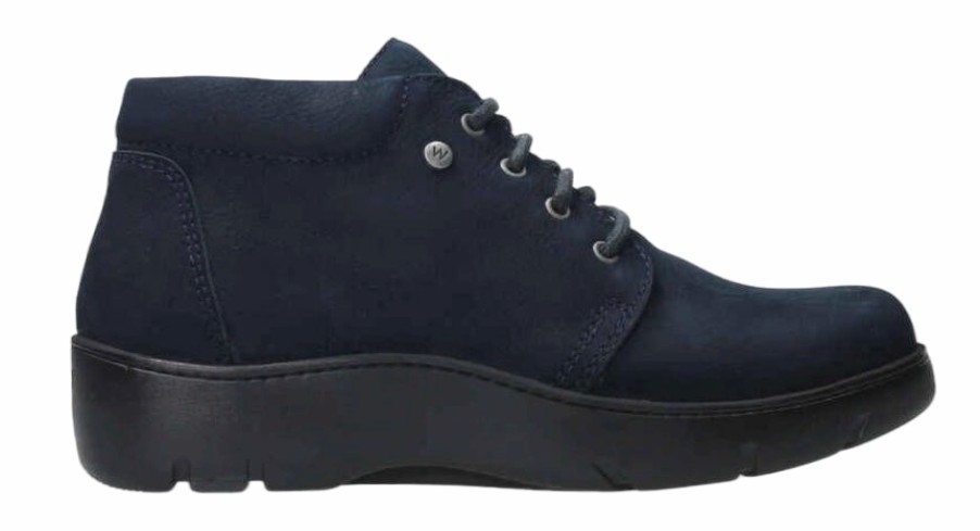 Femme Wolky | Chaussures A Lacets Wolky Femme Estella Antique Nubuck Denim