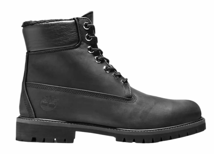 Homme Timberland | Boots Timberland Men 6 Inch Premium Fur Lined Black