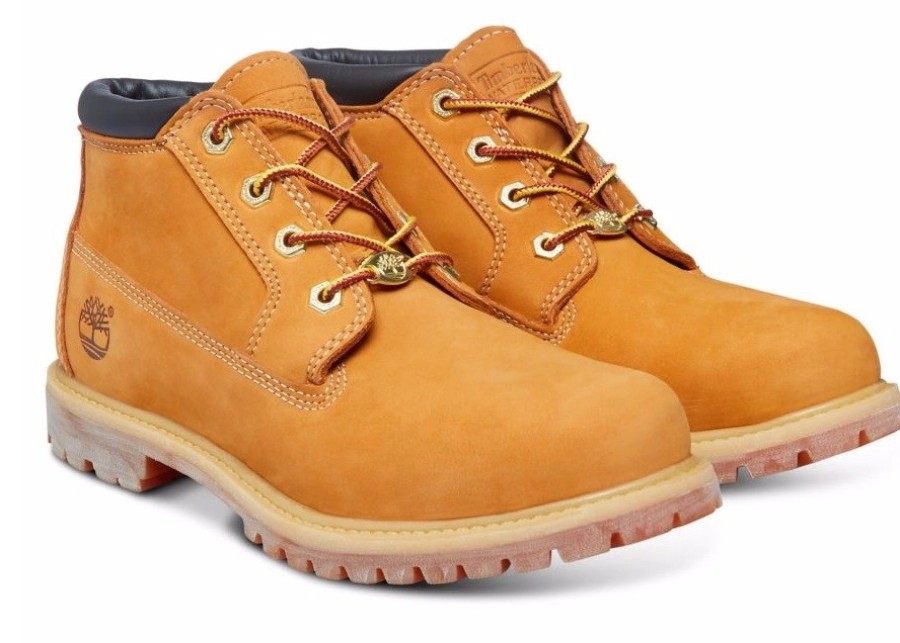 Femme Timberland | Timberland Women Nellie Chukka Double Wheat Nubuck With Black Collar