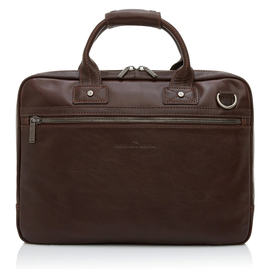 Accessoires Castelijn & Beerens | Sac D'Ordinateur Portable Castelijn & Beerens Firenze Mocca 15,6