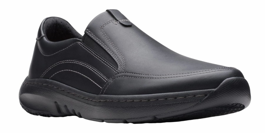 Homme Clarks | Pantoufle Clarks Homme Clarkspro Step Black Leather