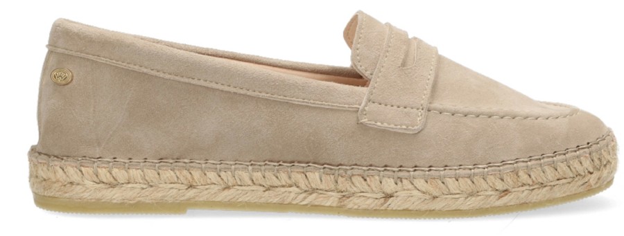 Femme Fred de la Bretoniere | Espadrilles Fred De La Bretoniere Femme Frs1045 Daim De Luxe Light Taupe