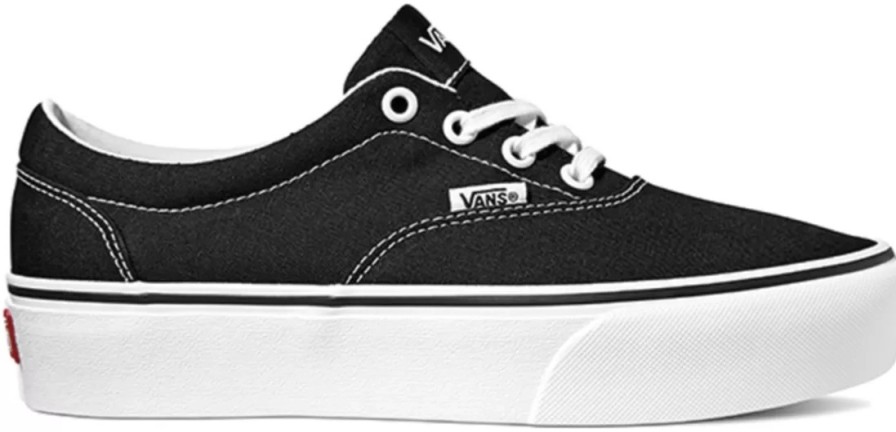 Femme Vans | Baskets Vans Femme Doheny Plateforme Canvas Black White