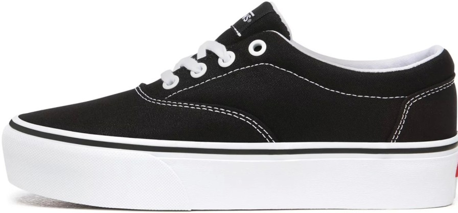 Femme Vans | Baskets Vans Femme Doheny Plateforme Canvas Black White