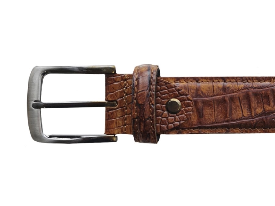 Accessoires Rehab | Ceinture Rehab Croco 121 Brown