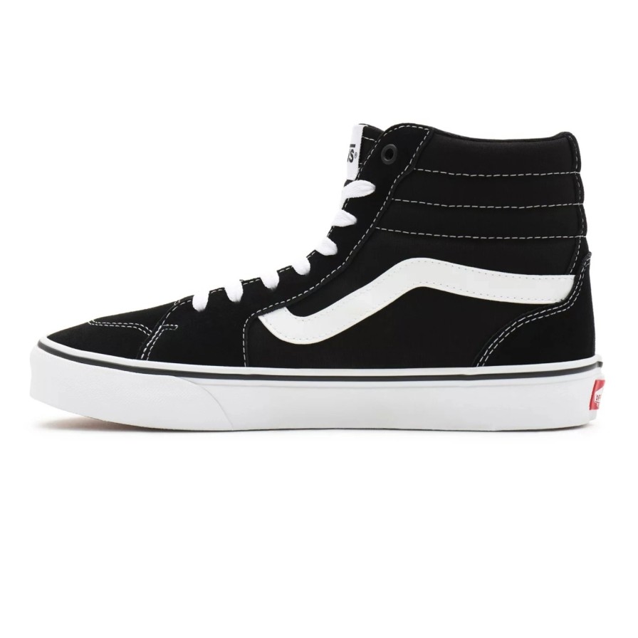 Homme Vans | Baskets Vans Homme Filmore Hi Suede Canvas Black White 2023