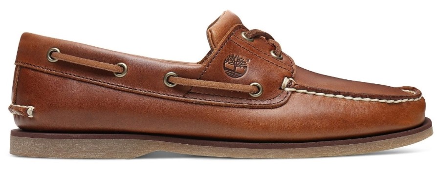 Homme Timberland | Chaussures Bateau Timberland Men Classic Boat 2 Eye Sahara