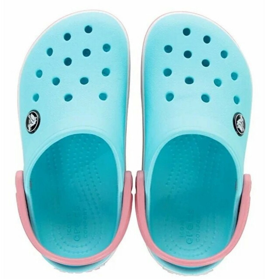 Enfant Crocs | Sandales Crocs Kids Crocband Clog Ice Blue White