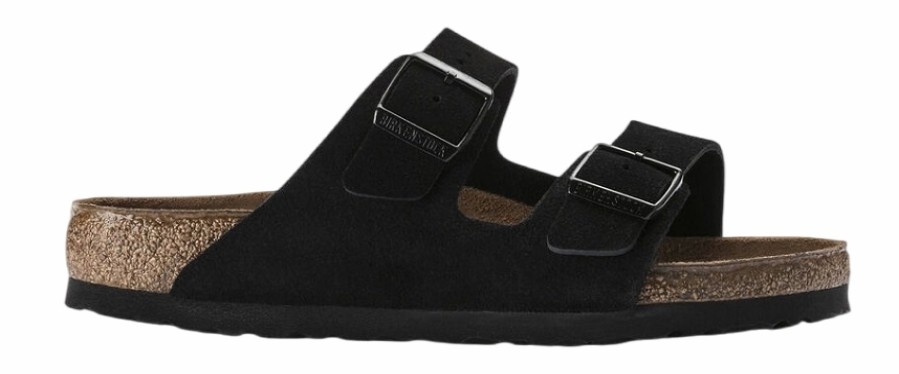 Femme Birkenstock | Sandales Birkenstock Unisexe Arizona Suede Sf Black Narrow