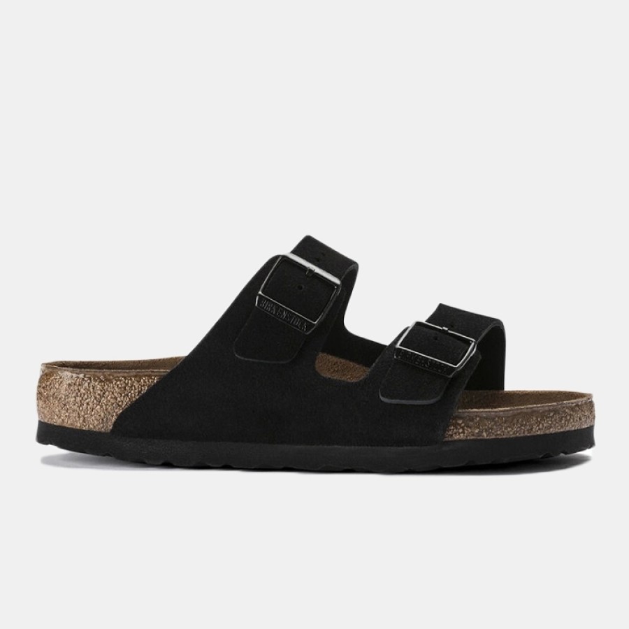 Femme Birkenstock | Sandales Birkenstock Unisexe Arizona Suede Sf Black Narrow