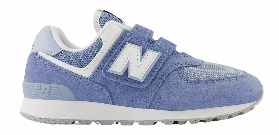 Enfant New Balance | Baskets New Balance Enfant Pv574 Fdg Mercury Blue White