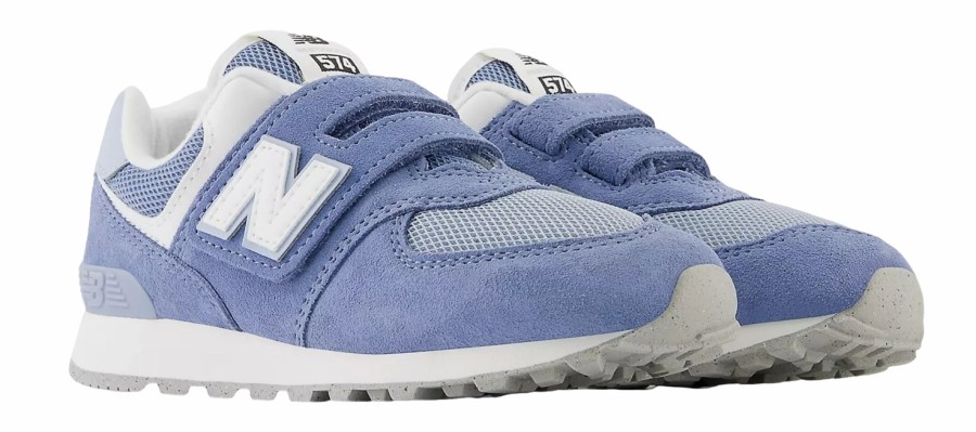 Enfant New Balance | Baskets New Balance Enfant Pv574 Fdg Mercury Blue White