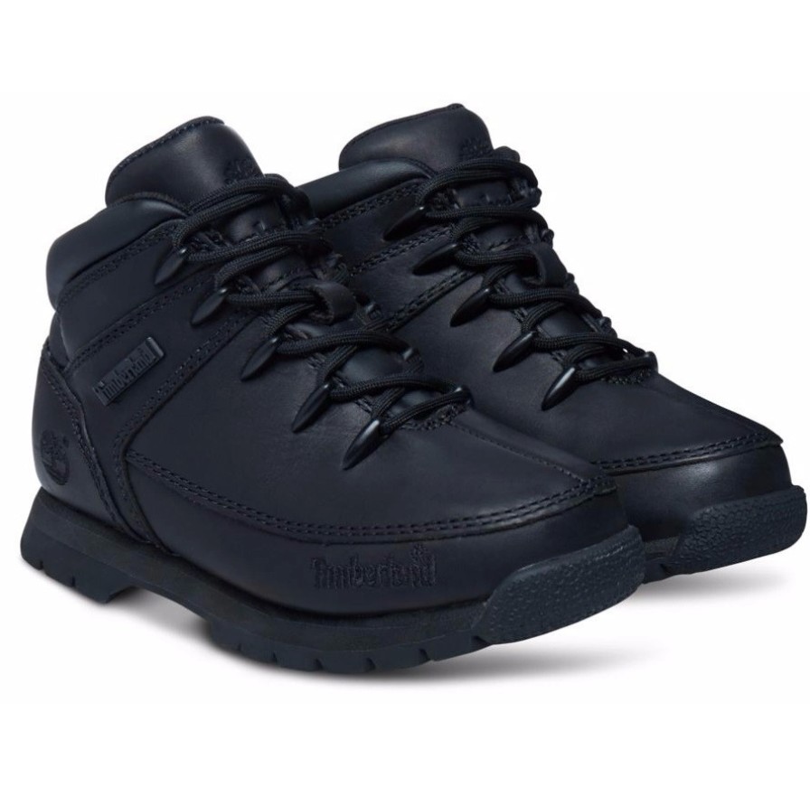 Enfant Timberland | Timberland Youth Euro Sprint Black Smooth