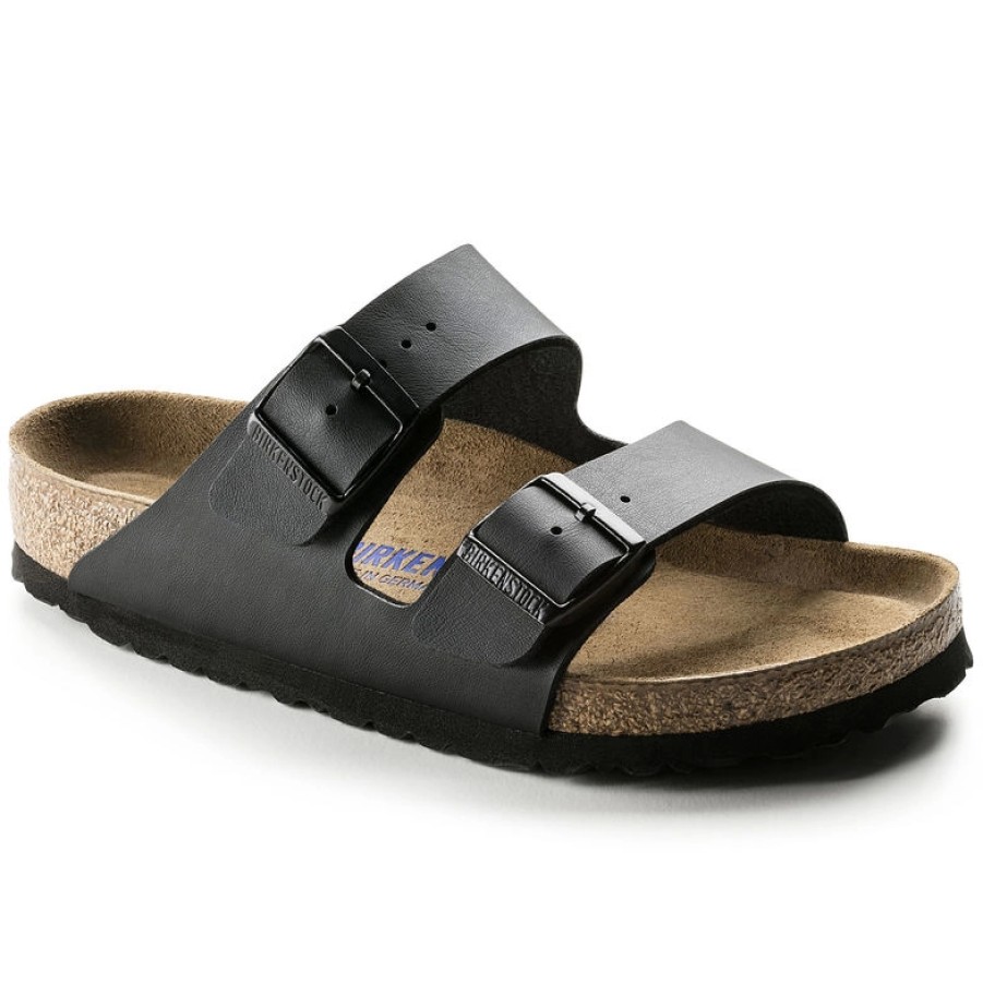 Homme Birkenstock | Sandales Birkenstock Unisexe Arizona Bf Black Soft Footbed