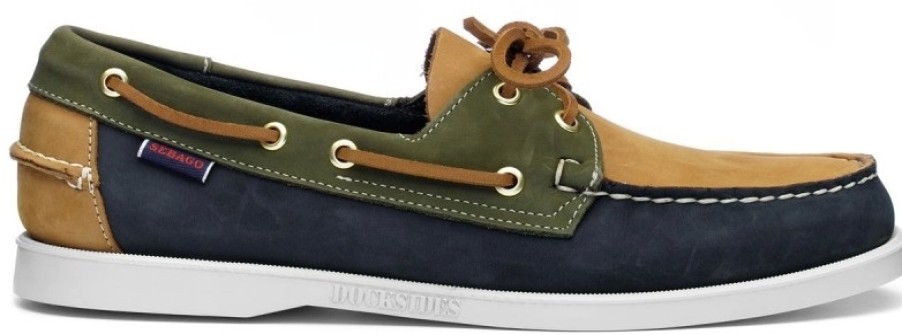 Homme Sebago | Chaussures Bateau Sebago Men Portland Spinnaker Nbk Nbk Blue Navy Beige Camel Green Musk