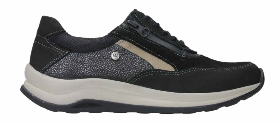 Femme Wolky | Chaussures A Lacets Wolky Femme Cupar Black Combi