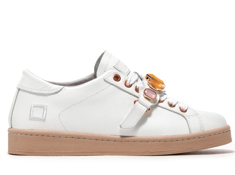 Femme Marque de Maison | D.A.T.E. Twist Stone Sneaker White-Pink