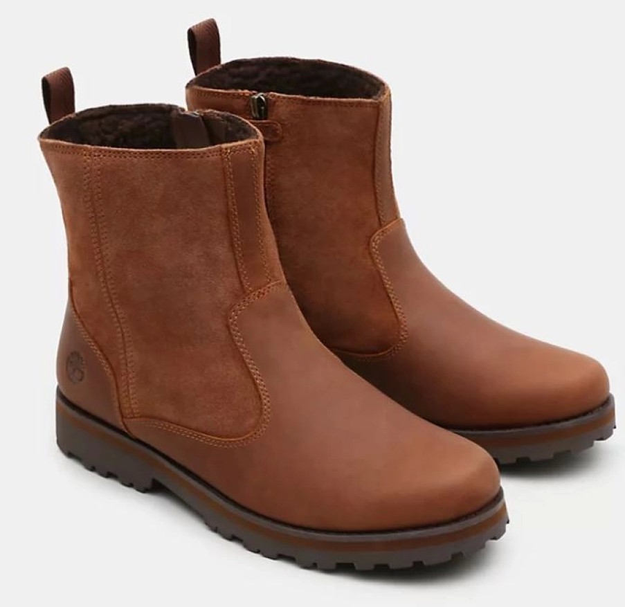 Enfant Timberland | Boots Timberland Junior Courma Kid Warm Lined Mid Brown Full Grain