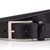 Accessoires Castelijn & Beerens | Ceinture Castelijn & Beerens Croco Black