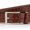 Accessoires Castelijn & Beerens | Ceinture Castelijn & Beerens Croco Cognac