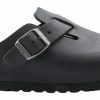 Femme Birkenstock | Sabots Birkenstock Unisexe Boston Leather Black Narrow