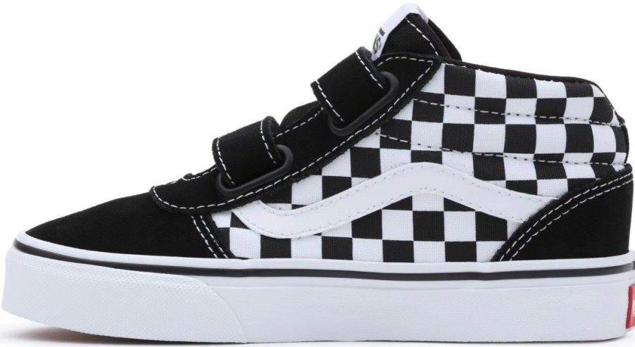 Enfant Vans | Baskets Vans Bebe Ward Mid V Checker Black White