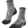 Accessoires Falke | Chaussettes De Course A Pied Falke Ru4 Wool Women Light Grey Melange