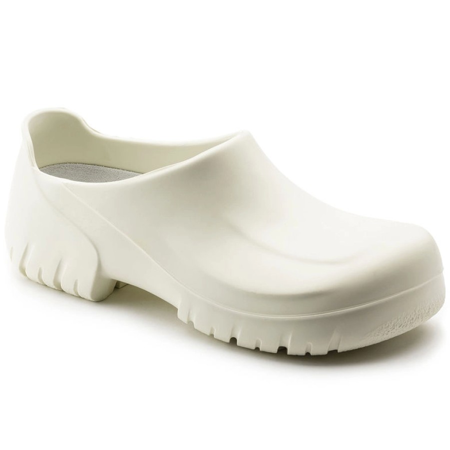 Femme Birkenstock | Sabots Birkenstock Unisexe Alpro A640 With Steel Toe Cap White