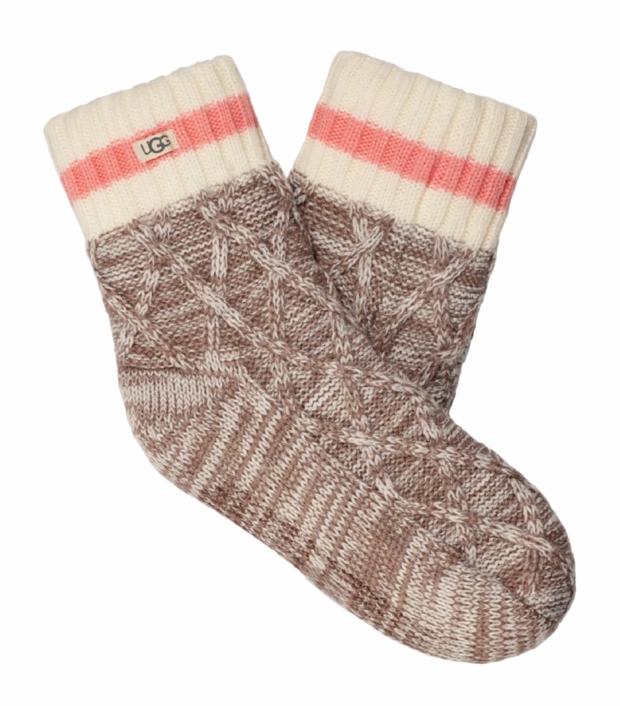 Accessoires UGG | Chaussettes Ugg Deedee Doublees En Polaire Quartier Allspice/Rose Corail