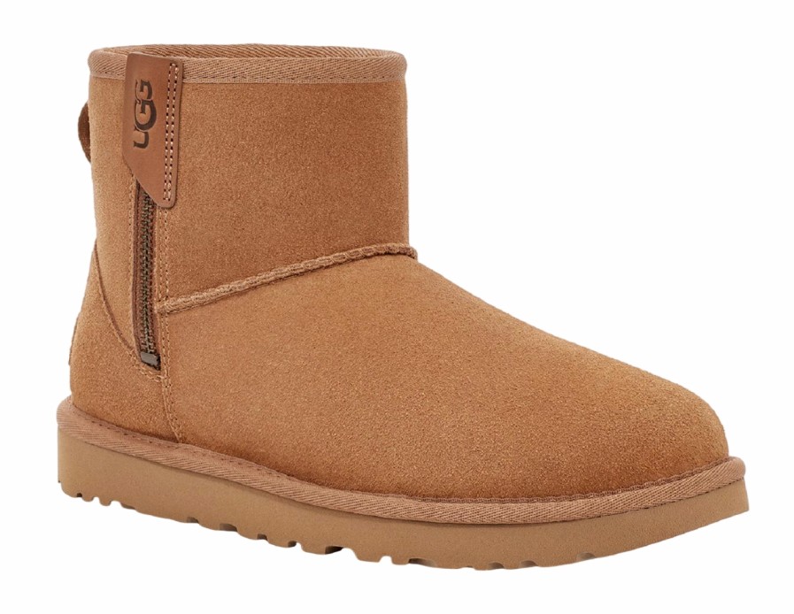 Femme UGG | Bottes Ugg Femme Mini Classique Bailey Zip Chestnut