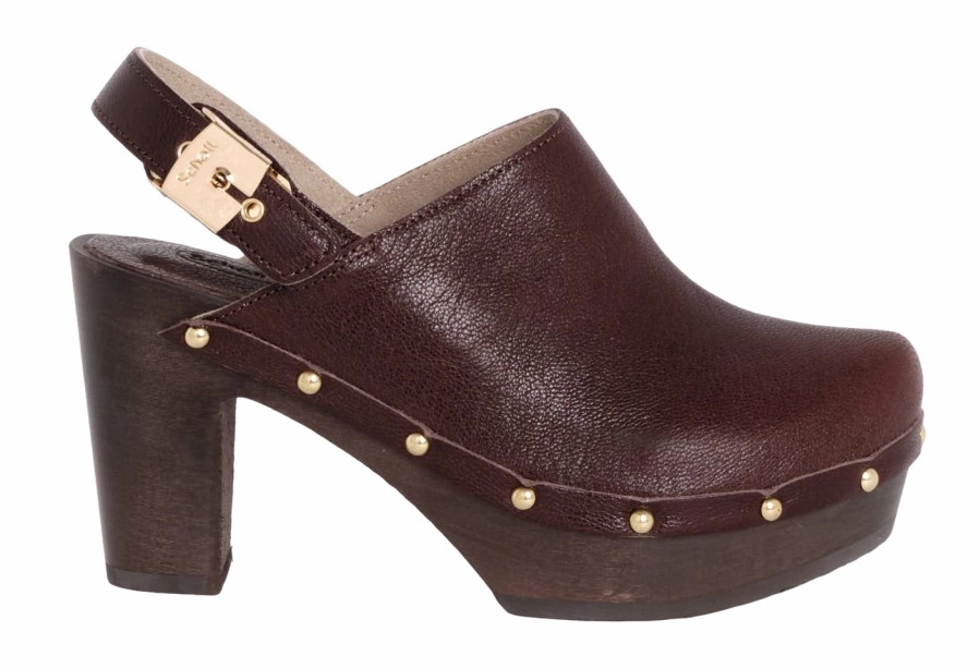 Femme Scholl | Sandales Scholl Women Miami Clog B/S Dark Brown