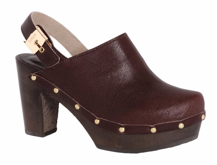 Femme Scholl | Sandales Scholl Women Miami Clog B/S Dark Brown