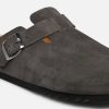 Homme Scholl | Chaussures En Bois Scholl Sabot Homme Olivier Suede Grey