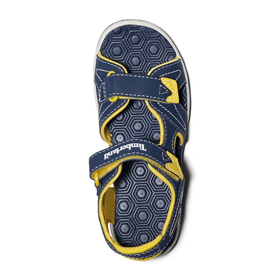 Enfant Timberland | Timberland Youth Adventure Seeker 2 Strap Bleu Marine Jaune