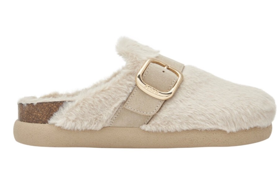 Femme Scholl | Pantoufles Scholl Women Ivy Big Buckle Beige