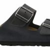 Homme Birkenstock | Sandales Birkenstock Unisexe Arizona Black Oiled Leather Regular