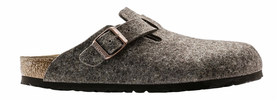 Femme Birkenstock | Sabots Birkenstock Unisexe Boston Cocao Wool Narrow