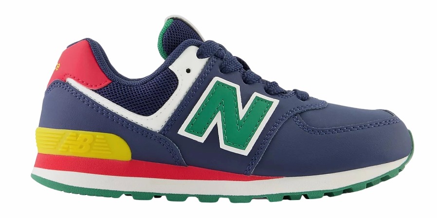 Enfant New Balance | Baskets New Balance Enfant Pc574 Nb Navy Classic Pine