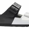 Homme Birkenstock | Tongs Birkenstock Unisex Arizona Split Bf Black White Narrow