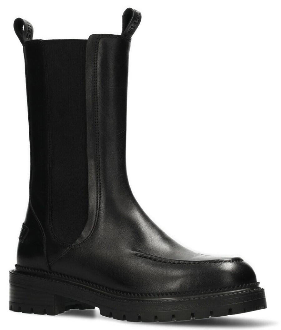 Femme Shabbies Amsterdam | Bottines Shabbies Amsterdam Femme Shs1495 Chelsea Ankle Boot Soft Nappa Leather Black