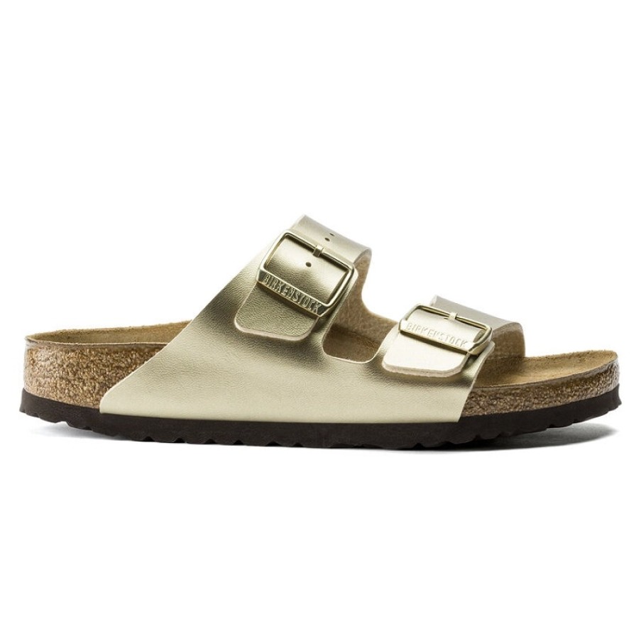 Femme Birkenstock | Sandales Birkenstock Women Arizona Bf Gold Narrow