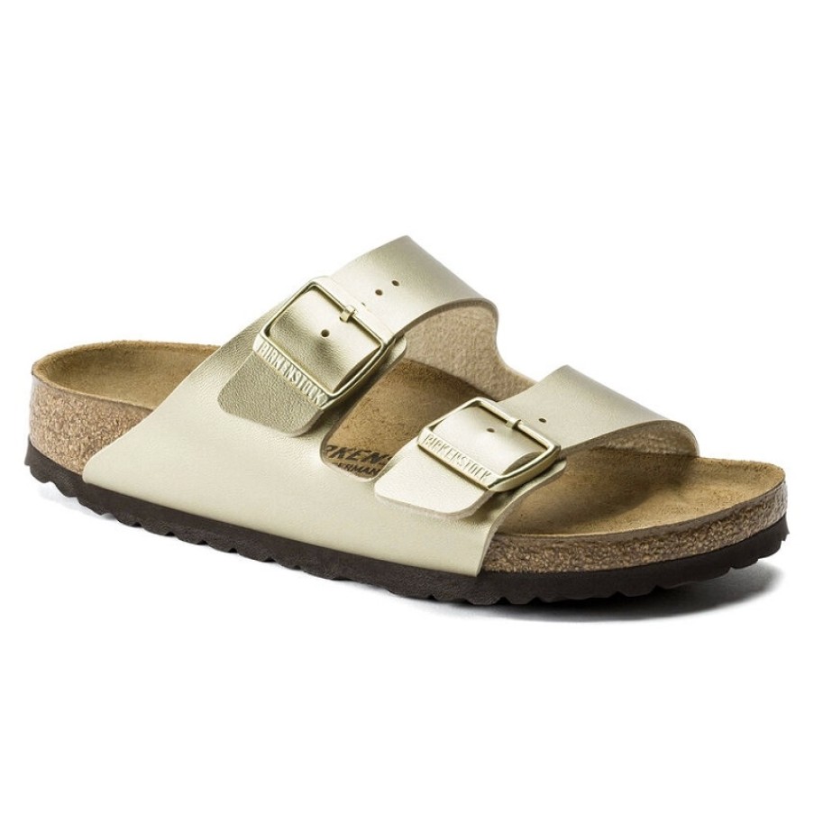 Femme Birkenstock | Sandales Birkenstock Women Arizona Bf Gold Narrow