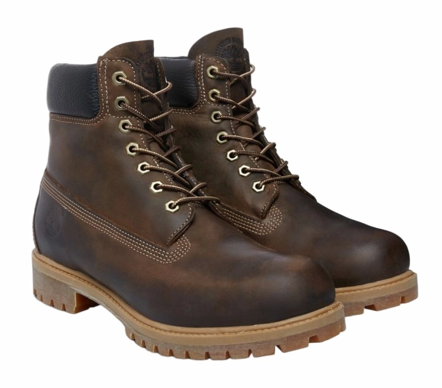 Homme Timberland | Timberland 6 Inch" Premium Mens Brown Burnished Full Grai