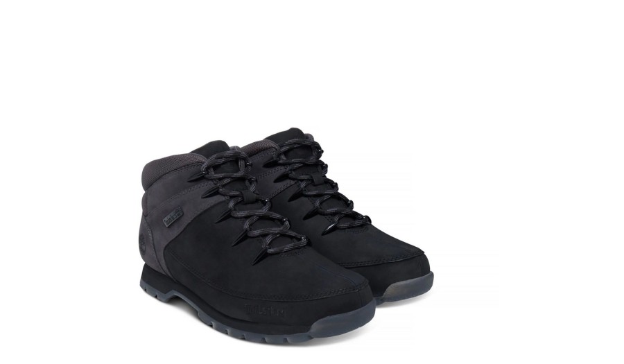 Homme Timberland | Timberland Men'S Euro Sprint Hiker Black/Grey