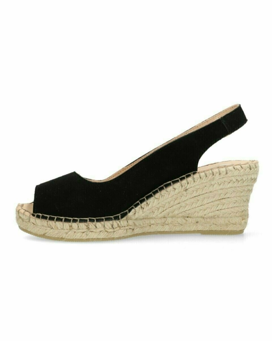 Femme Fred de la Bretoniere | Espadrilles Fred De La Bretoniere Women Clare Luxury Suede Black